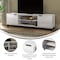 Flash Furniture 70 Gray TV Stand with Shelves and Storage ZG-129-70-GY-GG - alternate 3